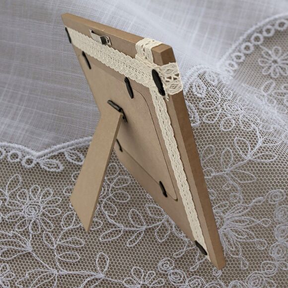 Rustic 6x4 Photo Frame Lace Trim “I Found the One My Heart Loves” Shabby Chic - Picture 4 of 7